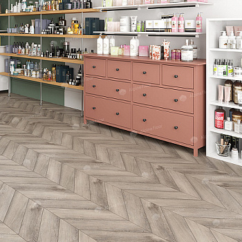 Кварцвиниловая плитка Alpine Floor Альпийский шеврон (Chevron Alpine) ECO 18-8 Дуб Исида